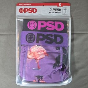 PSD Mens Underwear Size Small 2 Pack Flamingo Print Aloha Vibes Core Standard